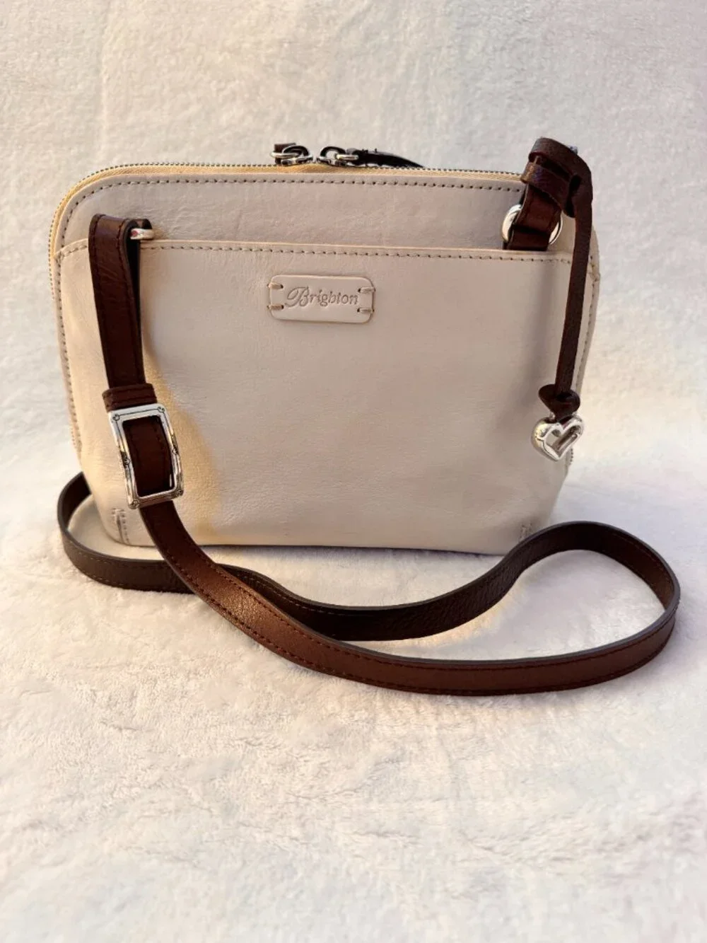 Brighton Alexa Cordoba Embossed Leather Crossbody Bag